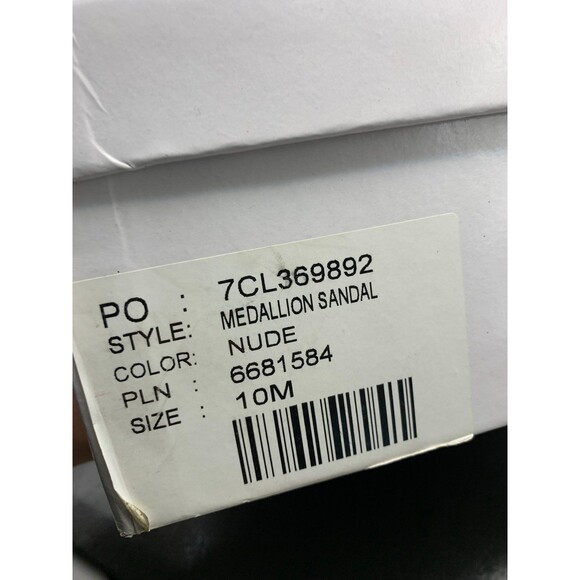 Midnight Velvet Medallion Sandal Heels Color Nude Size 10M - Picture 9 of 10